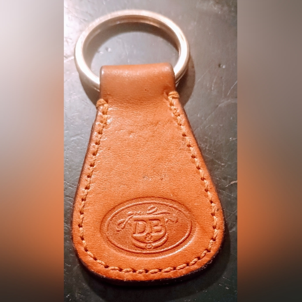 Dooney Burke Brown leather keychain